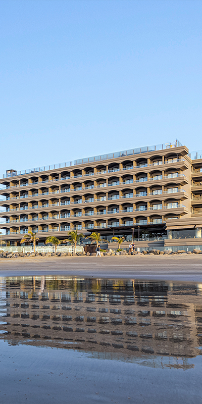  General view of the Hotel Faro, a Lopesan Collection Hotel located on the beachfront in Gran Canaria 
